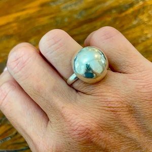 Sterling silver ball ring